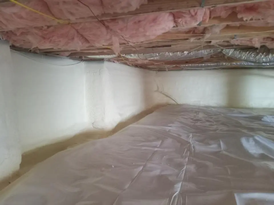 Crawl space encapsulation with closed-cell spray foam for Spray Foam Roofing in Houston